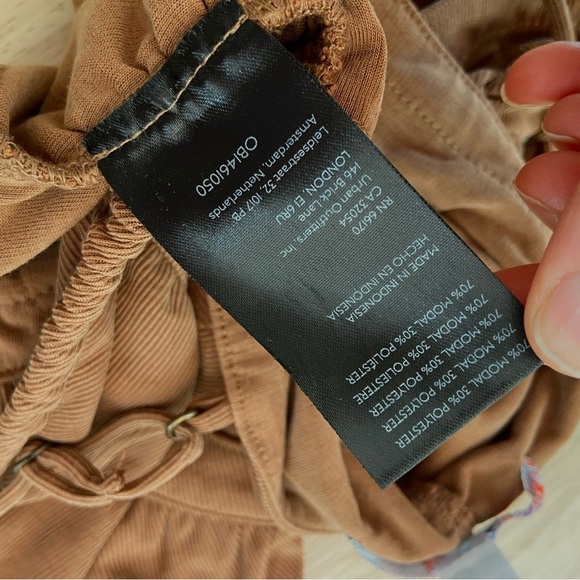 URBAN OUTFITTERS Chocolate Brown Corset Crop Top Women’s Size Large - Picture 6 of 6